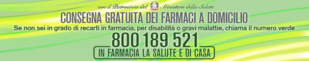 Consegna gratuita farmaci a domicilio 800 189 521