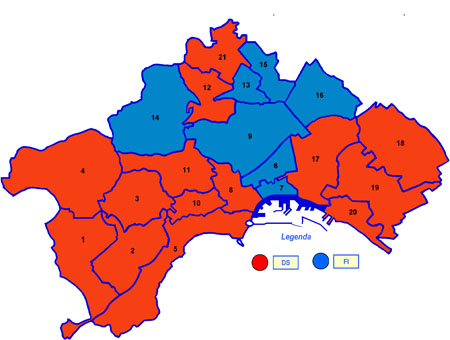 Primo partito nelle Circoscrizioni della Napoli