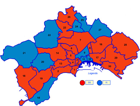 Primo partito nei quartieri di Napoli.