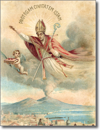 Devotional image of San Gennaro, patron saint of Naples