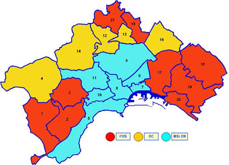 Primo partito nelle Circoscrizioni di Napoli