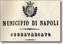 detail of sheet of paper with the municipal heading and ducal coronet, 1862