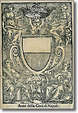 ancient engraving portraying the coat-of-arms