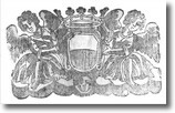 Acient document's detail with coat of arms