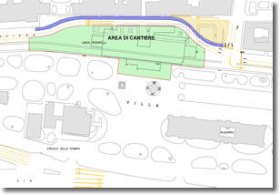 planimetria della zona di cantiere