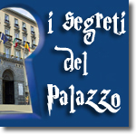 sight of San Giacomo Palace through a keyhole with the sentence: the secrets of the Palace