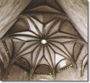 vault of the castle with eight arches