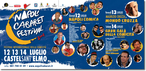 locandina della manifestazione con le foto dei principali protagonisti del festival, le date ed il programma