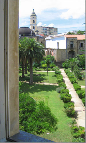 scorcio del parco di re Ladislao visto dall'Archivio