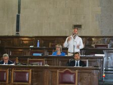 Una foto della seduta del Consiglio comunale che ha approvato il bilancio di previsione