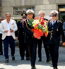 Il Sindaco Manfredi depone una corona di fiori in ricordo del giudice Borsellino e degli agenti della scorta