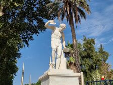 Lavori in Villa Comunale e restauro della statua del Fauno con cembali