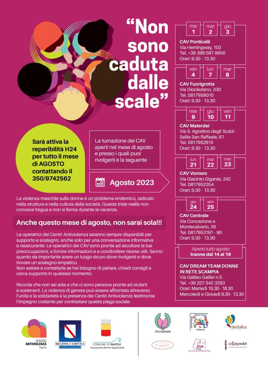 Locandina centri AntiViolenza di Napoli