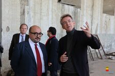Aa Palazzo Fuga sopralluogo congiunto del Ministro della Cultura Sangiuliano con il Sindaco Manfredi