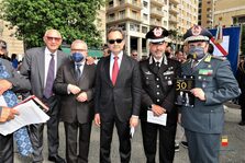 Una foto delle celebrazioni in ricordo del giudice Falcone a piazza Municipio