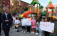 Ripristinate le giostrine e riqualificata l’area verde a piazza Nazionale