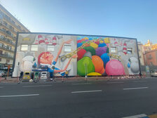 Una foto del murales