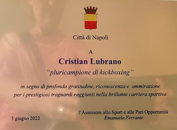 L'Assessora Ferrante: una targa all'atleta Cristian Lubrano