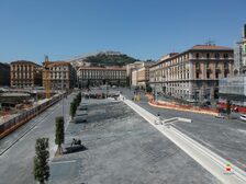 Una foto dall'alto di piazza Municipio