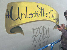 Una foto del murales