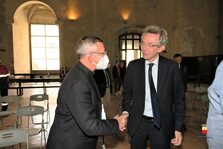 Un momento della cerimonia al Maschio Angioino