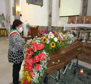 L'assessore Armato ai funerali di Antonio Casagrande