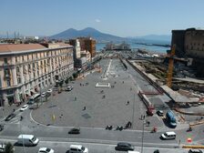 Una foto dall'alto di piazza Municipio