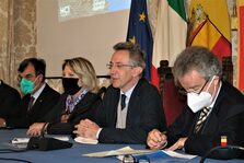 Un momento della conferenza stampa