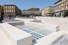 Una foto dall'alto di piazza Municipio