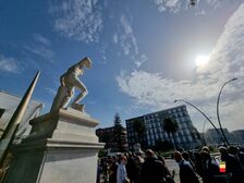 Lavori in Villa Comunale e restauro della statua del Fauno con cembali