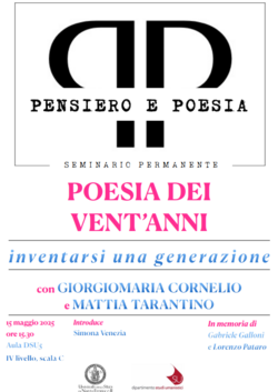 "Poesia dei vent'anni. inventarsi una generazione"