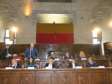 Un momento della presentazione nella Sala dei Baroni